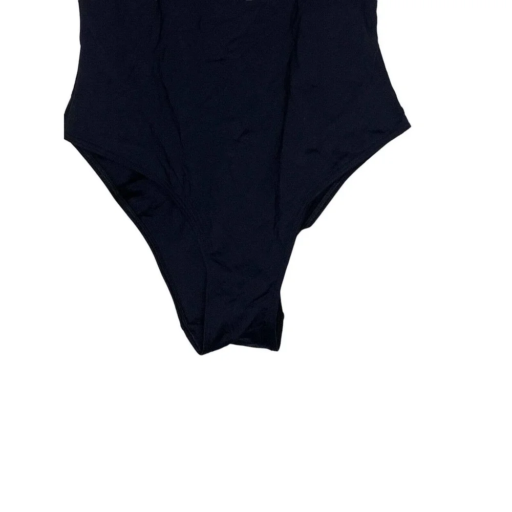 NWT Everlane Womens Square Neck One Piece Swimsuit Size Small Padded Lined Black
